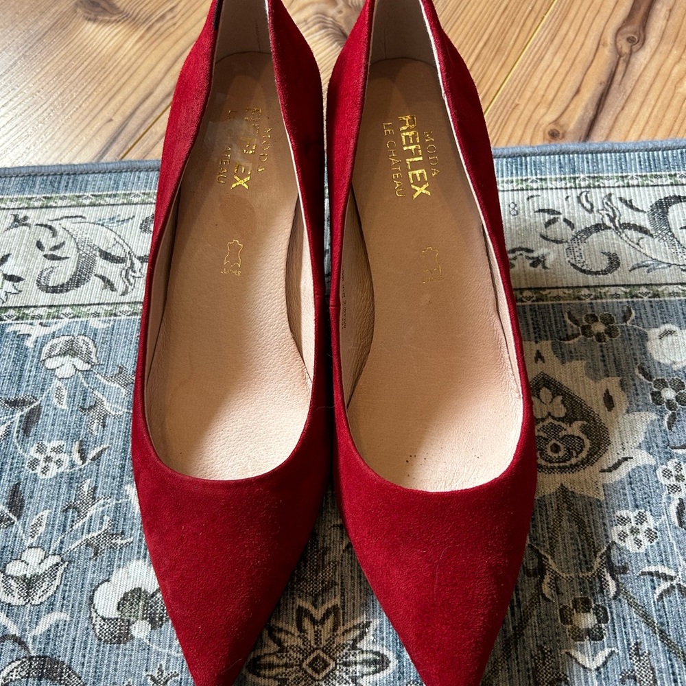 Red Suede Heels